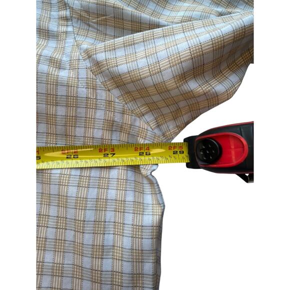 E = MC2 Shirt Clothing For Millionaires 4XL White Check 100% Cotton Button Up - Picture 13 of 14